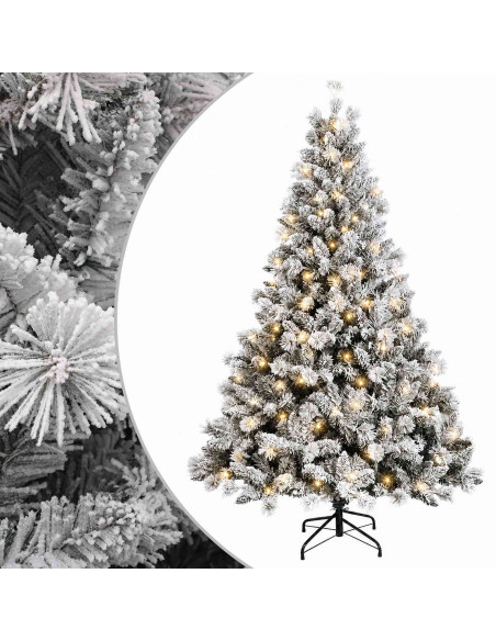 Albero di Natale Artificiale con Rami Pieghevoli 180 cm 300 LED