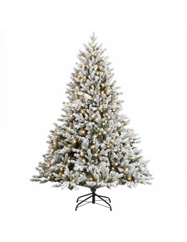 Albero di Natale Artificiale con Rami Pieghevoli 120 cm 150 LED