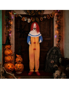 Clown spaventoso di Halloween SPOOKA Giallo e Blu