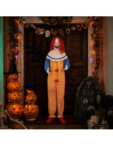 Clown spaventoso di Halloween SPOOKA Giallo e Blu