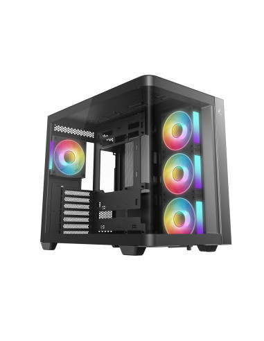 DEEPCOOL CASE MID TOWER CG530U 4F BLACK 4xARGB TG PANORAMICO