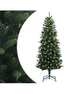 Albero di Natale Artificiale con Rami Pieghevoli 120 cm 150 LED
