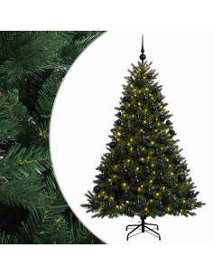 Albero di Natale artificiale con palline 180 cm 300 LED