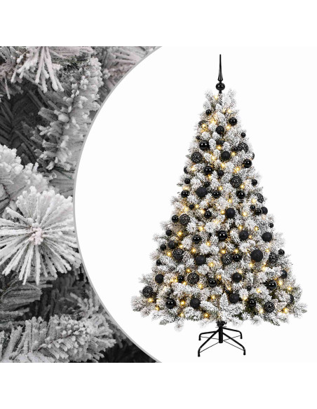 Albero di Natale Artificiale con Palline 180 cm 300 LED