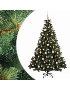 Albero di Natale Artificiale con Palline 240 cm 300 LED