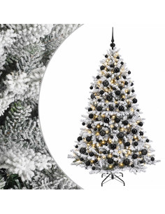 Albero di Natale artificiale con palline 180 cm 300 LED