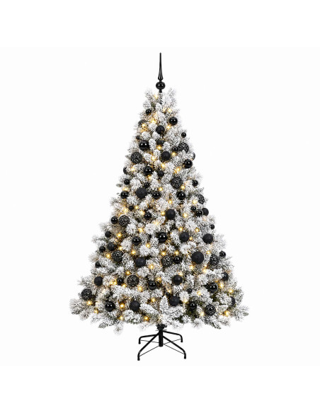 Albero di Natale Artificiale con Palline 180 cm 300 LED