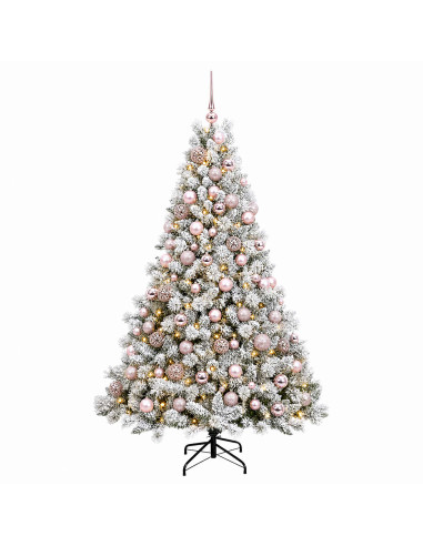 Albero di Natale Artificiale con Palline 240 cm 300 LED