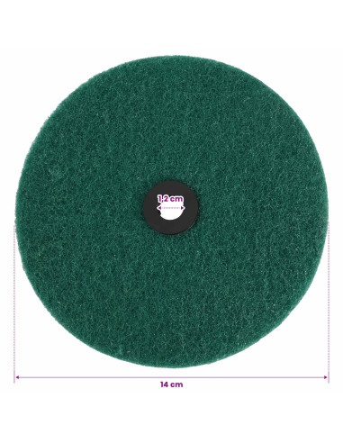Lucidatrice per pavimenti 4 pz Ø 14 cm Verde Scuro Microfibra
