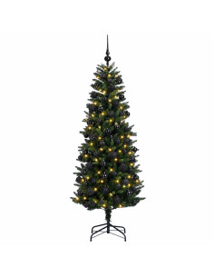 Albero di Natale Artificiale con Palline 210 cm 300 LED 2