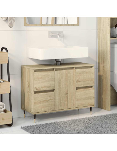 Mobile da Bagno Rovere Sonoma 80x33x60 cm in Legno Multistrato
