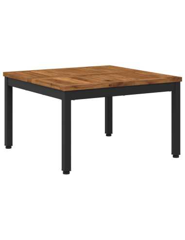 Tavolino da salotto Naturale e Nero 60 x 60,5 x 36 cm