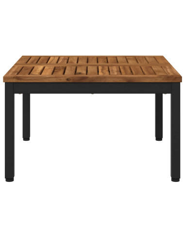 Tavolino da salotto Naturale e Nero 60 x 60,5 x 36 cm