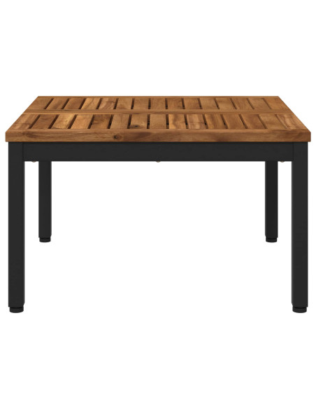 Tavolino da salotto Naturale e Nero 60 x 60,5 x 36 cm