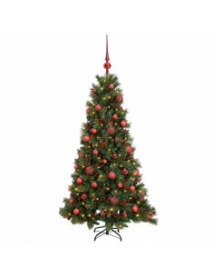 Albero di Natale artificiale con palline 150 cm 150 LED 2