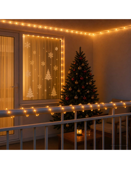 Tubo luminoso LED di Natale 2400 LED Giallo 100 m