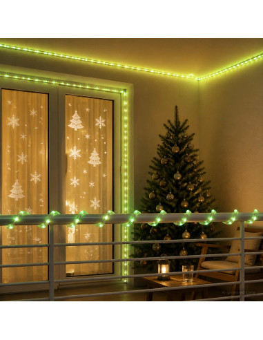 Tubo luminoso LED di Natale 2400 LED Verde 100 m