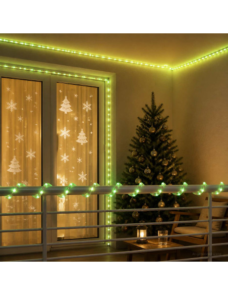 Tubo luminoso LED di Natale 2400 LED Verde 100 m