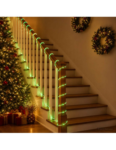 Tubo luminoso LED di Natale 2400 LED Verde 100 m