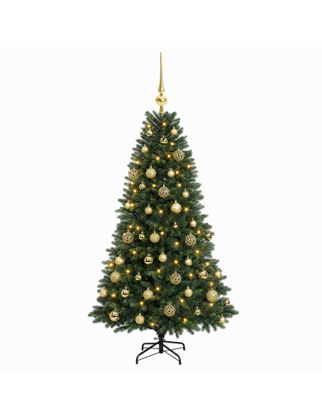 Albero di Natale Artificiale con Palline 120 cm 150 LED