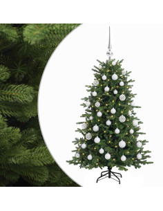 Albero di Natale artificiale con palline 150 cm 150 LED 2