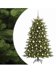 Albero di Natale artificiale con palline 180 cm 300 LED 2