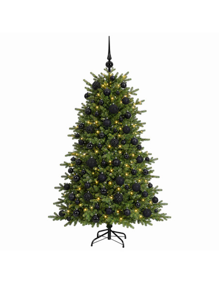 Albero di Natale artificiale con palline 180 cm 300 LED