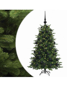 Albero di Natale artificiale con palline 150 cm 150 LED 2