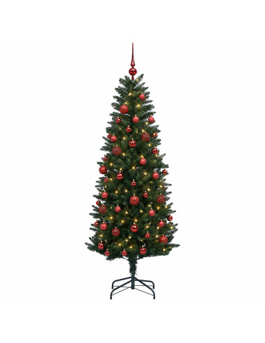 Albero di Natale Artificiale con Palline 120 cm 150 LED