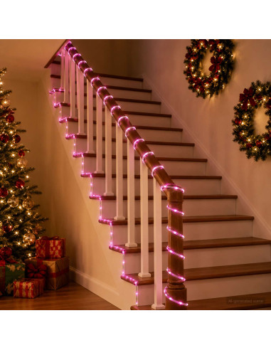 Tubo luminoso LED di Natale 480 LED Rosa 20 m