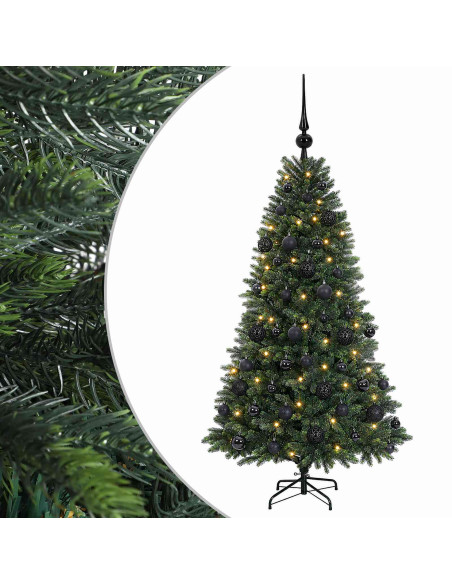 Albero di Natale Artificiale con Palline 120 cm 150 LED