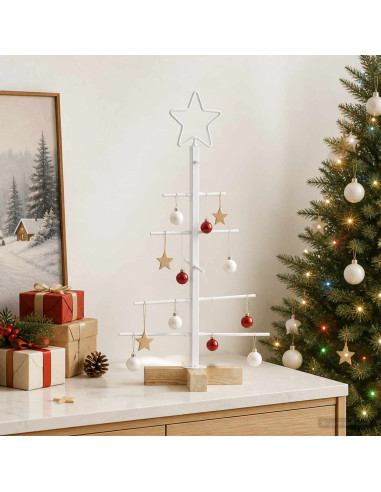 Albero di Natale in metallo con supporto KUOPIO 60 cm Acciaio