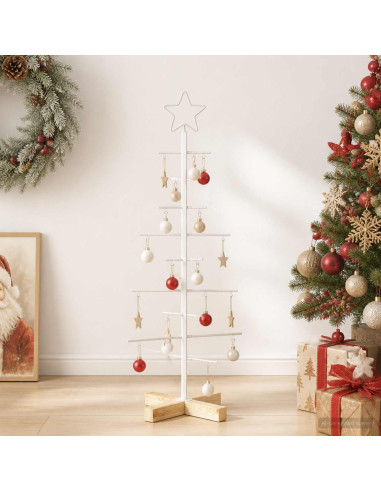 Albero di Natale in metallo con supporto KUOPIO 90 cm Acciaio