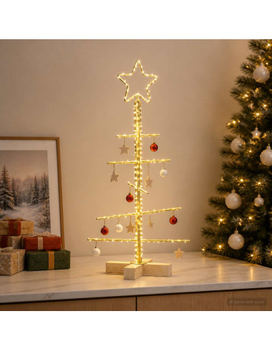Albero di Natale in metallo con supporto KUOPIO 60 cm Acciaio