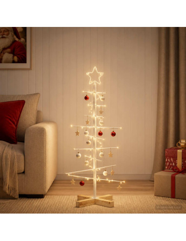 Albero di Natale in metallo con supporto KUOPIO 90 cm Acciaio