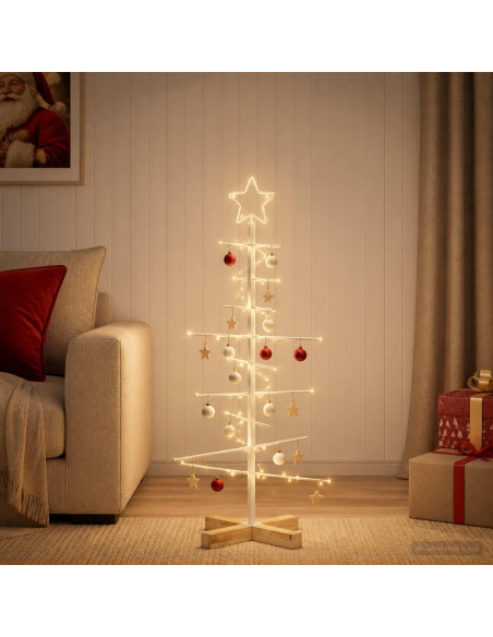 Albero di Natale in metallo con supporto KUOPIO 90 cm Acciaio