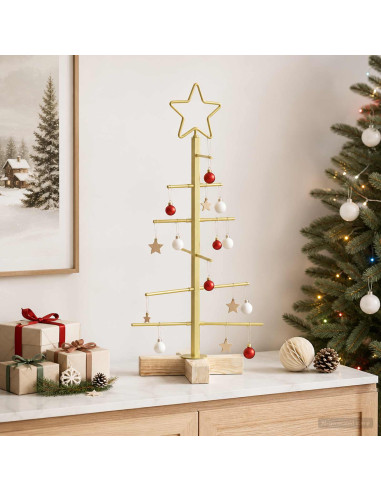Albero di Natale in metallo con supporto KUOPIO 60 cm Acciaio