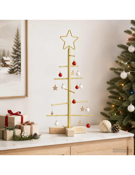 Albero di Natale in metallo con supporto KUOPIO 60 cm Acciaio