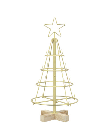 Albero a Cono di Natale KUOPIO 60 cm Acciaio Oro