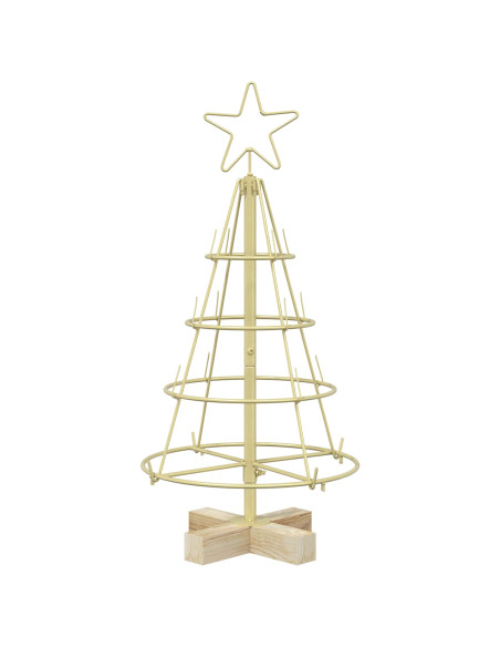 Albero a Cono di Natale KUOPIO 60 cm Acciaio Oro