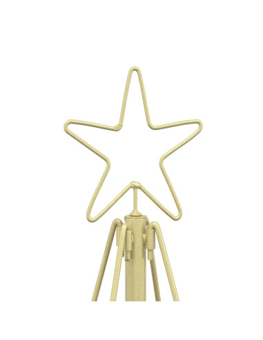 Albero a Cono di Natale KUOPIO 180 cm Acciaio Oro