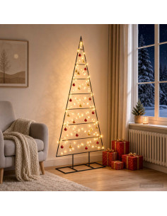 Albero di Natale in metallo KUOPIO 150 cm Bianco caldo