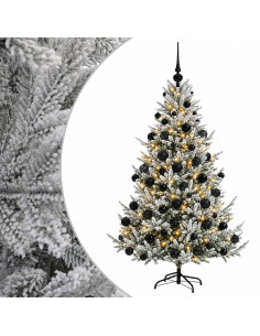 Albero di Natale artificiale con palline 180 cm 300 LED