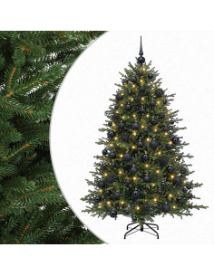 Albero di Natale artificiale con palline 180 cm 300 LED