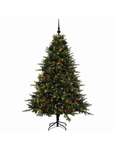 Albero di Natale artificiale con palline 180 cm 300 LED 2
