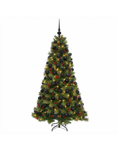 Albero di Natale artificiale con palline 180 cm 300 LED 2