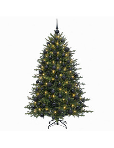 Albero di Natale artificiale con palline 180 cm 300 LED 2