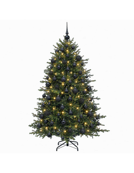 Albero di Natale artificiale con palline 180 cm 300 LED