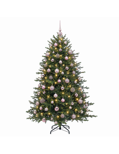 Albero di Natale artificiale con palline 180 cm 300 LED