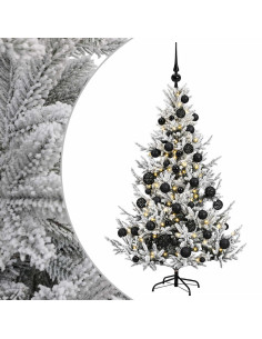 Albero di Natale artificiale con palline 150 cm 150 LED